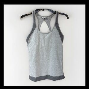 Hard Tail Gray Fitted Cut Out Tank Top